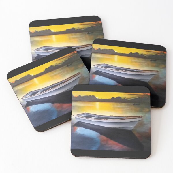 Item preview, the lone boat 2 - waterscape  (ED01) designed and sold by Elisabeth Dubois.