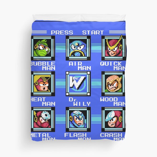 Mega Man 2 - Stage Select Duvet Cover