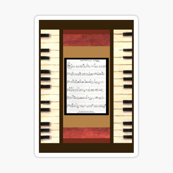 Item preview, Piano keys with sheet music by Kristie Hubler designed and sold by kristiehubler.