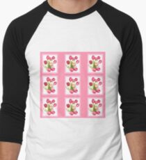 9 bunches of Pink Tulip Flowers by Kristie Hubler Men's Baseball ¾ T-Shirt