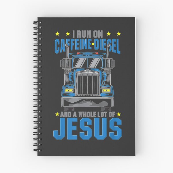 Artikelvorschau, Ich laufe mit Koffein Diesel & Jesus Christian LKW-Fahrer OTR entworfen und verkauft von JeanHillz.