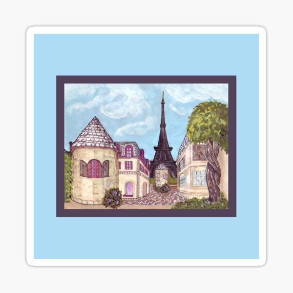 Item preview, Paris Eiffel Tower inspired impressionist landscape by Kristie Hubler designed and sold by kristiehubler.