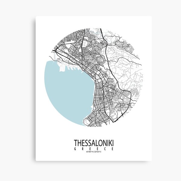 Item preview, Thessaloniki City Map of Greece - Circle designed and sold by deMAP.