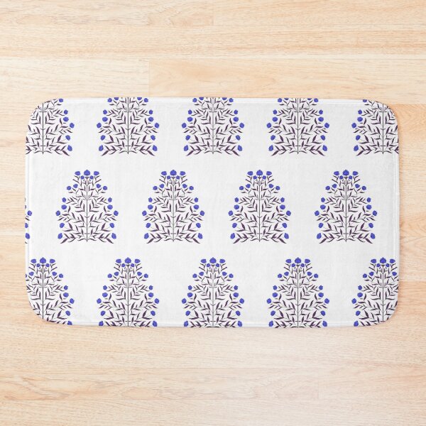 Item preview, Indian Mughal Flower Motif Pattern - Blue designed and sold by Artsychoke.