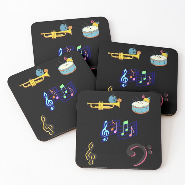 Item preview, Music, Musical Notes, Clef, trumpet and drums sticker pack designed and sold by fra02.