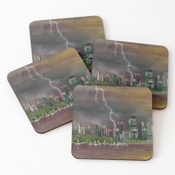 Item preview, Brisbane - A stormy Night - waterscape  (ED01) designed and sold by Elisabeth Dubois.