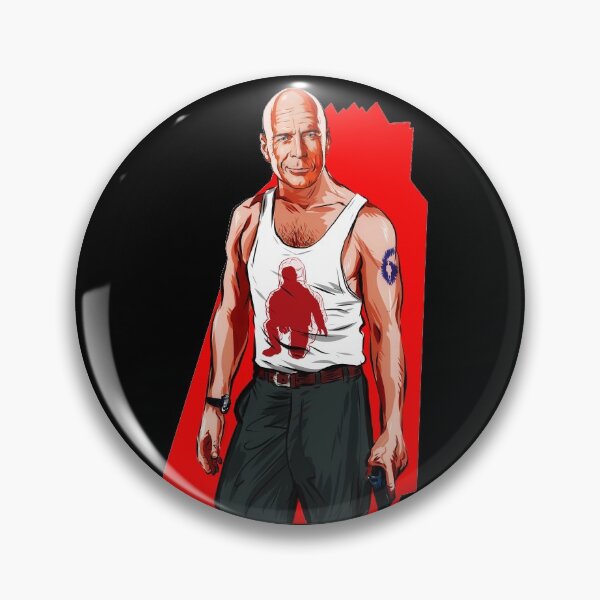 Item preview, Bruce Willis - An illustration by Paul Cemmick designed and sold by TIGERDAVER.
