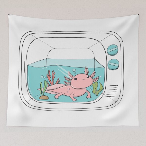 Item preview, Cute Axolotl In Tank designed and sold by Vaishnavi Deo.
