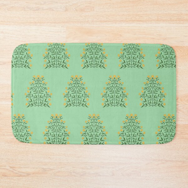 Item preview, Indian Mughal Flower Motif Pattern - Illuminating & Green Ash designed and sold by Artsychoke.