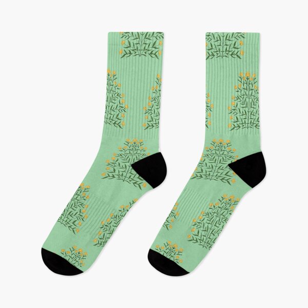 Item preview, Indian Mughal Flower Motif Pattern - Illuminating & Green Ash designed and sold by Artsychoke.
