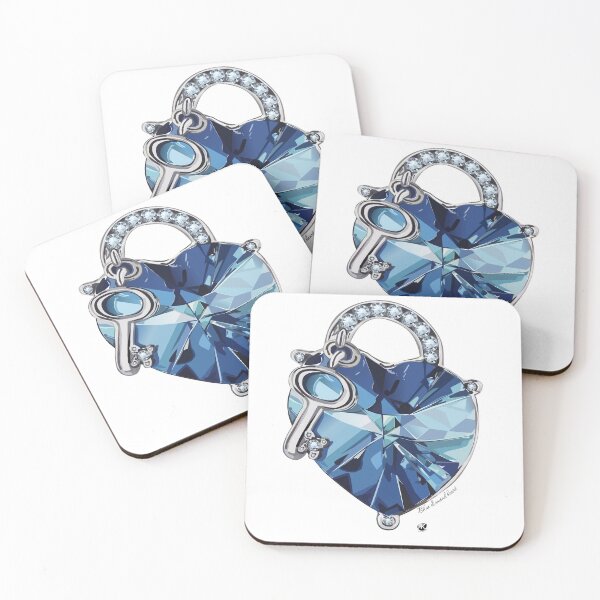 Item preview, Blue diamond heart illustration with inscription designed and sold by Alexandra Kueny.