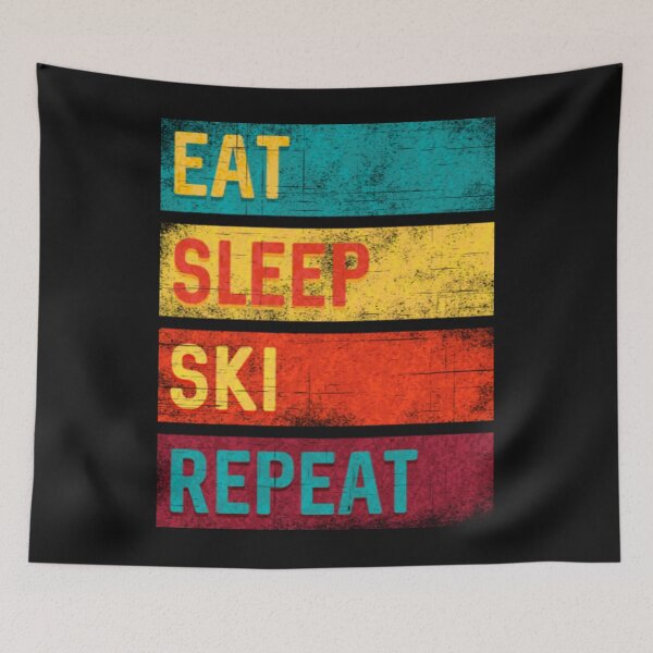 Item preview, Skiing Eat Sleep Ski Repeat designed and sold by MachrioKiling.