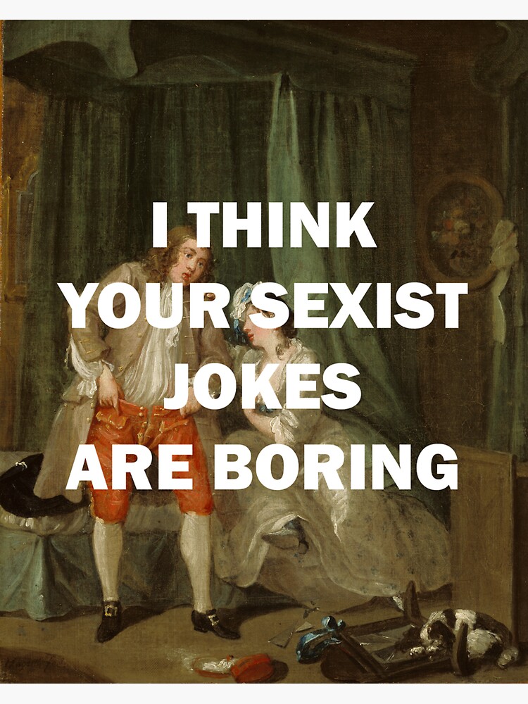 Thumbnail 3 of 3, Sticker, I THINK YOUR SEXIST JOKES ARE BORING designed and sold by helwolf.