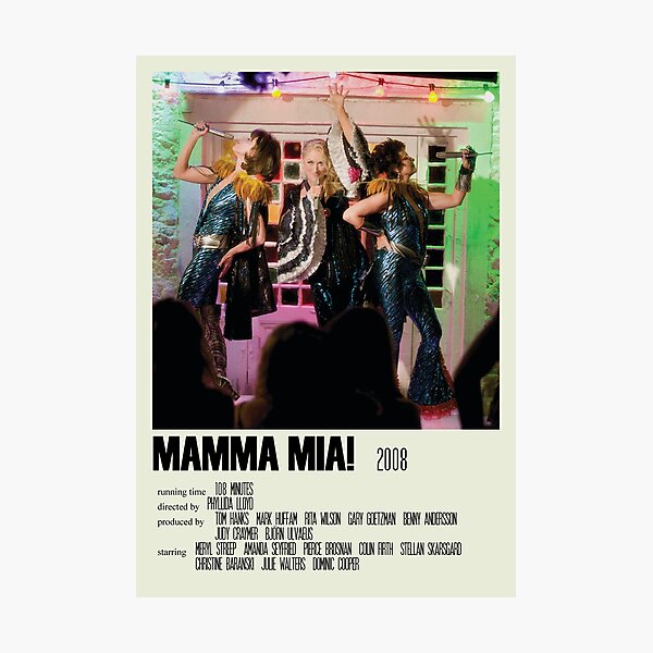Mamma Mia! Alternative Poster Art Movie Large (4) Photographic Print