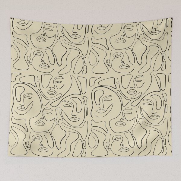 Item preview, Minimal faces pattern designed and sold by LDLove.