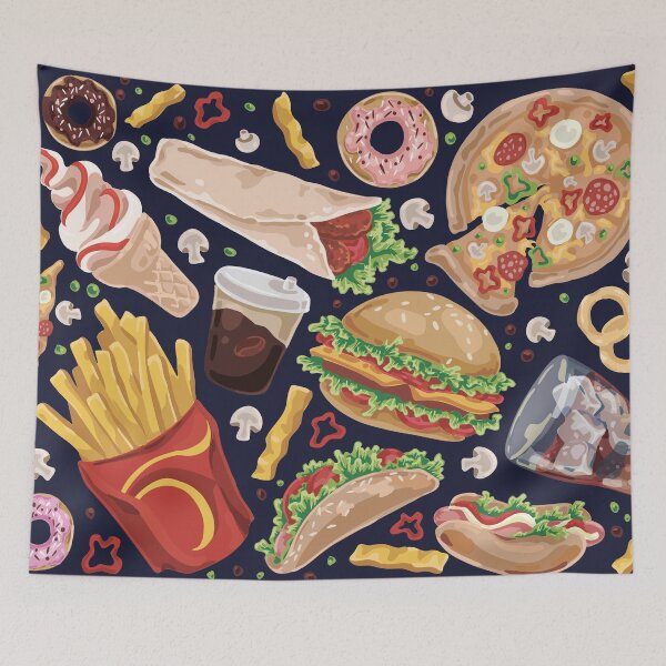 Item preview, Assorted Fast Food Buffet Spread designed and sold by Alicia Chee.