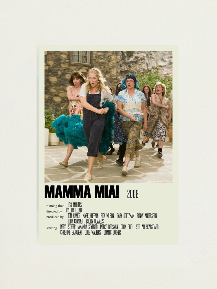 Mamma Mia Alternative Poster Art Movie Large 1 Photographic Print By Designsbyelle Redbubble