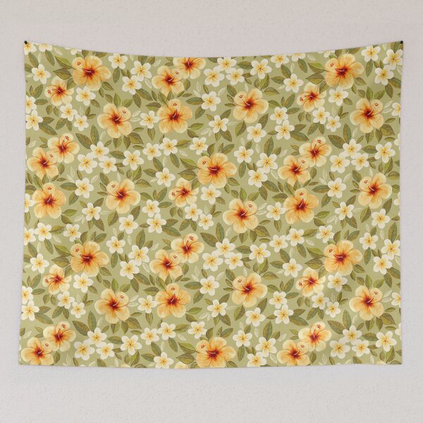 Item preview, Sage and Olive Green Hawaiian Floral designed and sold by micklyn.
