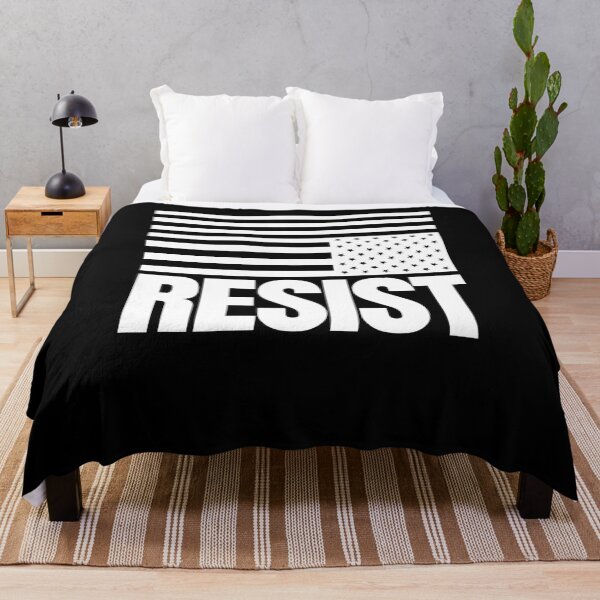 Item preview, Upside Down Flag USA American Black And White Resist designed and sold by WillPowerApp.