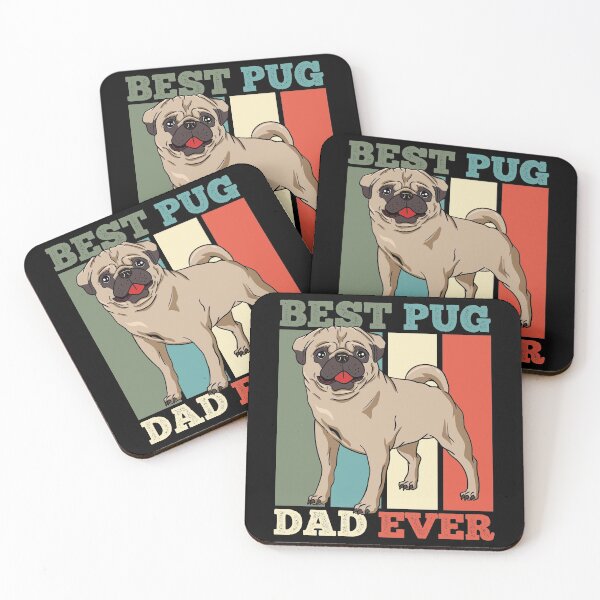 Item preview, Pug Pug Dad Dog Dad Retro designed and sold by CreativeGiftShp.