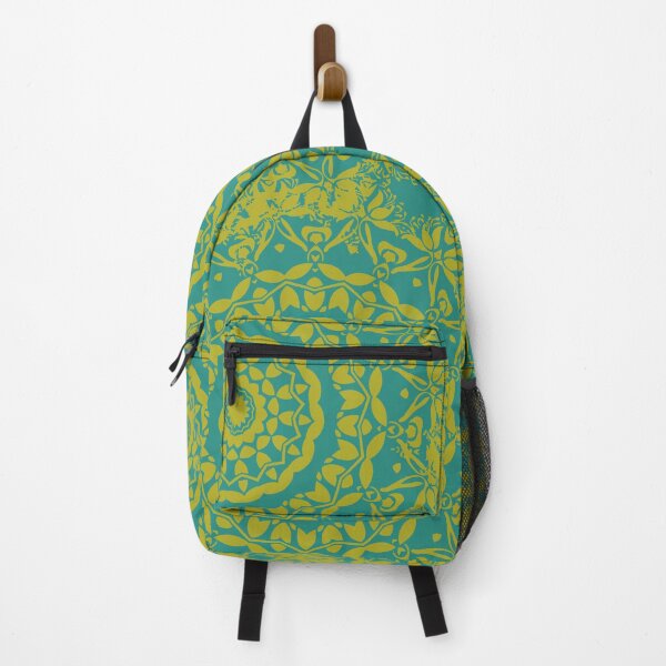 Item preview, ochre yellow pattern with turquoise pattern designed and sold by Jenna-Petten.