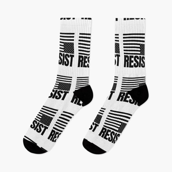 Item preview, Upside Down Flag USA American Black And White Resist designed and sold by WillPowerApp.