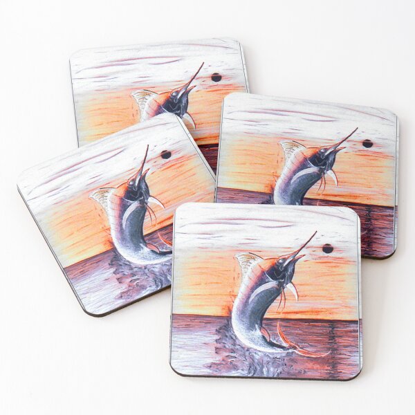 Item preview, Moonlit Marlin Inverted - fish - waterscape - digital (ED01) designed and sold by Elisabeth Dubois.