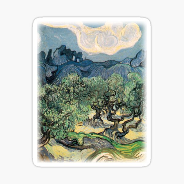 Item preview, Olive Trees by Vincent van Gogh. Famous landscape oil painting. Van Gogh's unique swirling painting style. designed and sold by naturematters.