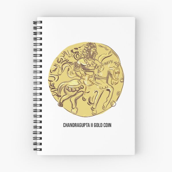 Item preview, Chandragupta On Horse coin | gold coin featuring Chandragupta II astride a caparisoned horse with a bow in his left hand designed and sold by KARTICK DUTTA.