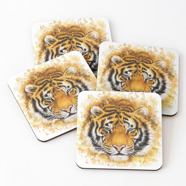 Item preview, Orange tiger face illustration designed and sold by azomiross.