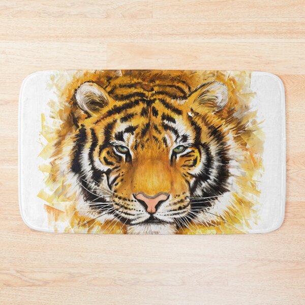 Item preview, Orange tiger face illustration designed and sold by azomiross.