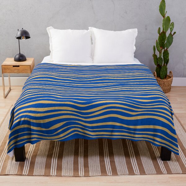 Item preview, Cobalt blue and yellow stripes pattern designed and sold by LDLove.