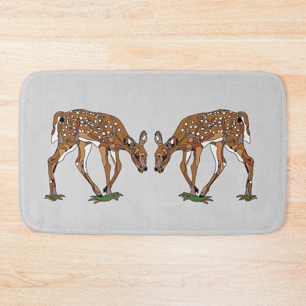 Item preview, minimalistic white-tailed deer fawn cute baby bambi look pattern designed and sold by The Red Shop.