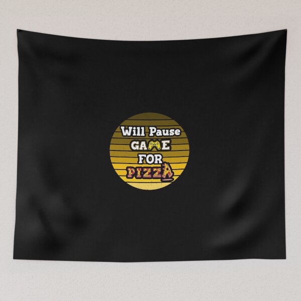 Item preview, Will Pause Game For Pizza Funny Gamer Quote designed and sold by KO-Design.