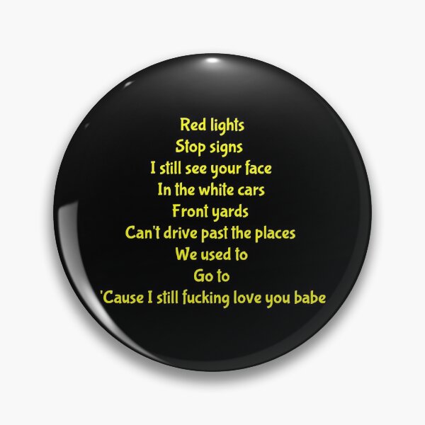Olivia Rodrigo Drivers License new trending lyric design 2021 Pin