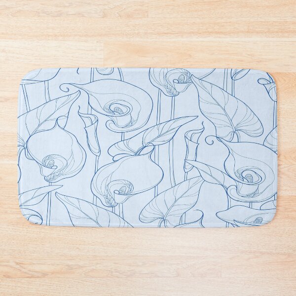 Item preview, Pastel blue floral pattern designed and sold by LDLove.