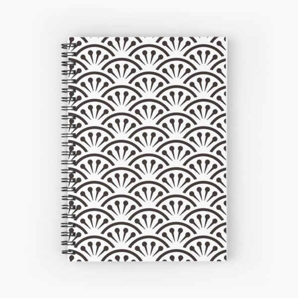 Japanese traditional pattern: Nami2 (Wave2) Spiral Notebook
