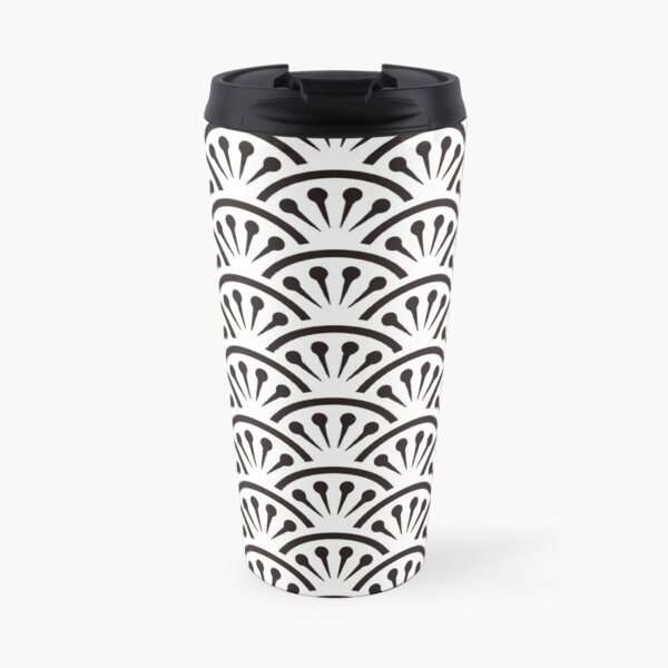 Japanese traditional pattern: Nami2 (Wave2) Travel Coffee Mug