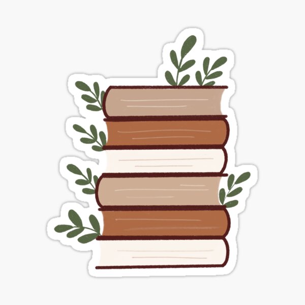 Pile of Books Design Sticker for Sale by Lizzamour