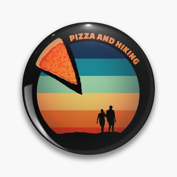 Item preview, Pizza Lover Hiking Trail Funny Retro Cute Pizza Slice designed and sold by sillyquestions.