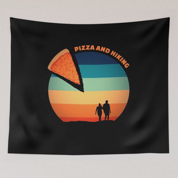 Item preview, Pizza Lover Hiking Trail Funny Retro Cute Pizza Slice designed and sold by sillyquestions.