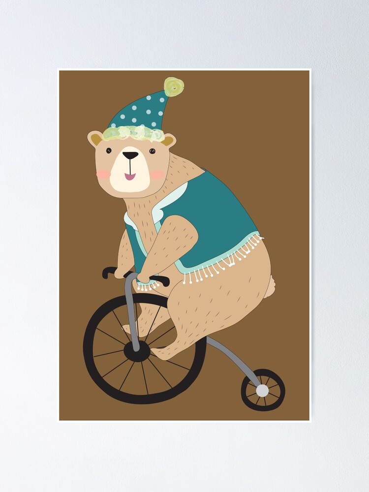 Póster «Los animales de dibujos animados Circus Bear on Bicycle» de peacockcards | Redbubble Póster «Los animales de dibujos animados Circus Bear on Bicycle» de peacockcards | Redbubble