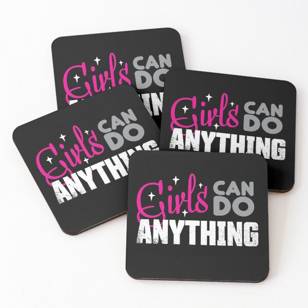 Item preview, GIRLS CAN DO ANYTHING - Feminist Equality - Female Empowerment designed and sold by JinxWhaleDesign.