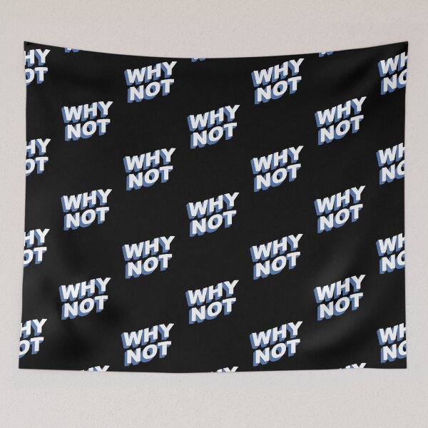 Item preview, Why Not? – Today Is Another Fresh Start Minimalist Retro Blue designed and sold by The Green Corner.