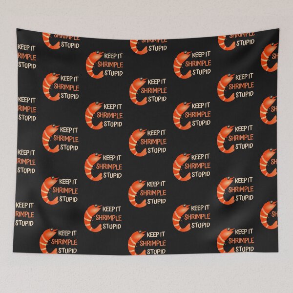 Item preview, Funny Shrimp Prawn Seafood Lover Keep It Shrimple Stupid designed and sold by KatesFunnyArt.