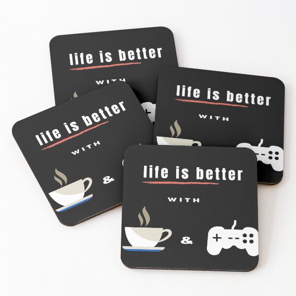 Item preview, Life is Better with coffee and game designed and sold by vishkhatri.
