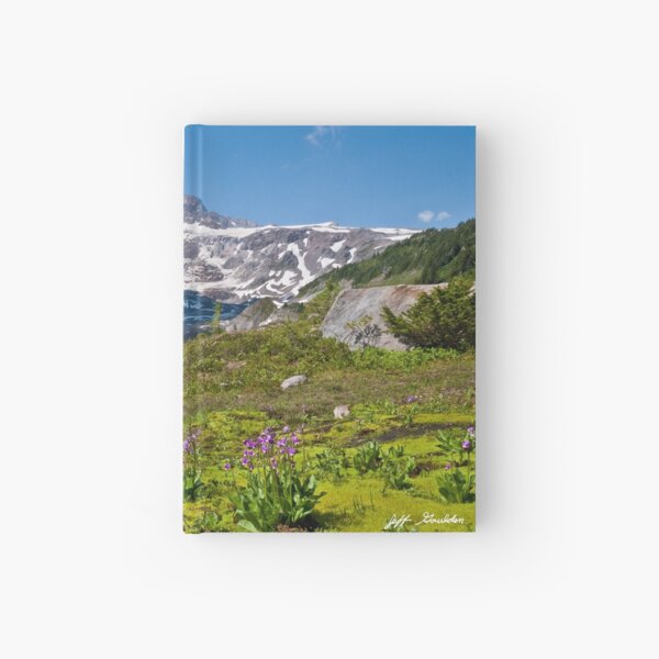 Moss and Shooting Star on the Nisqually Moraine Hardcover Journal