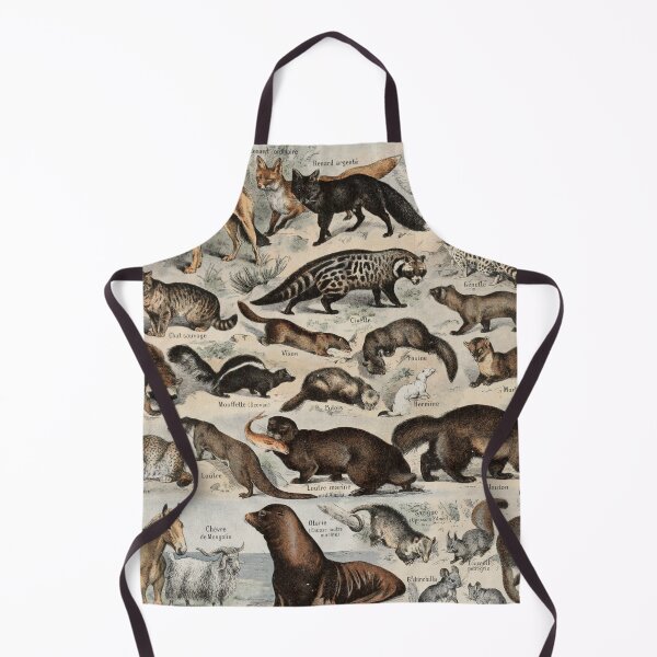 Item preview, Species of Furry mammals chart poster art - Adolphe Millot designed and sold by Vintage Designs +.