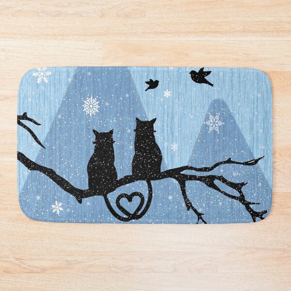 Item preview, Black kitty cats in a winter wonderland. designed and sold by RisingAir.