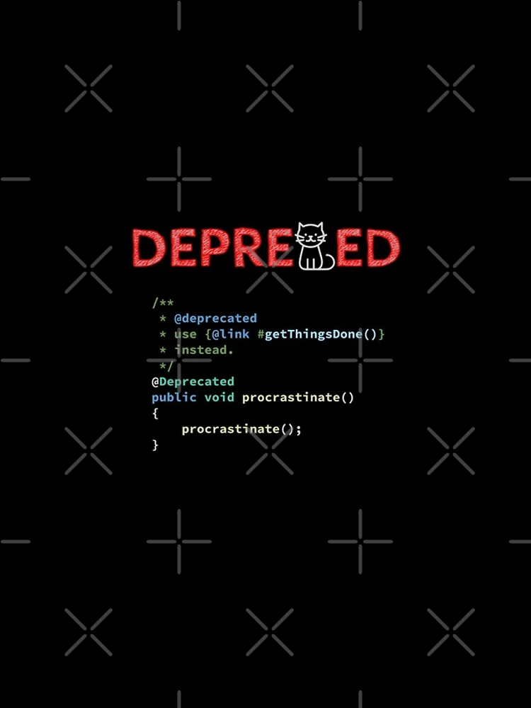 Thumbnail 4 of 4, iPhone Case, Deprecated Procrastinate Function, Use Get Things Done Instead, Programming code, Computer Science, Programming Humor, Dark designed and sold by Max-Wear.